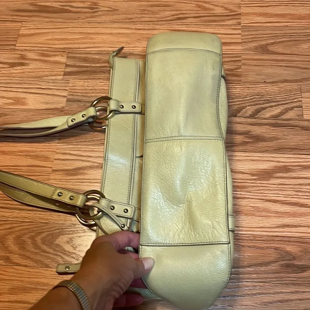 VTG Etienne Aigner Leather Bag, yellow cream